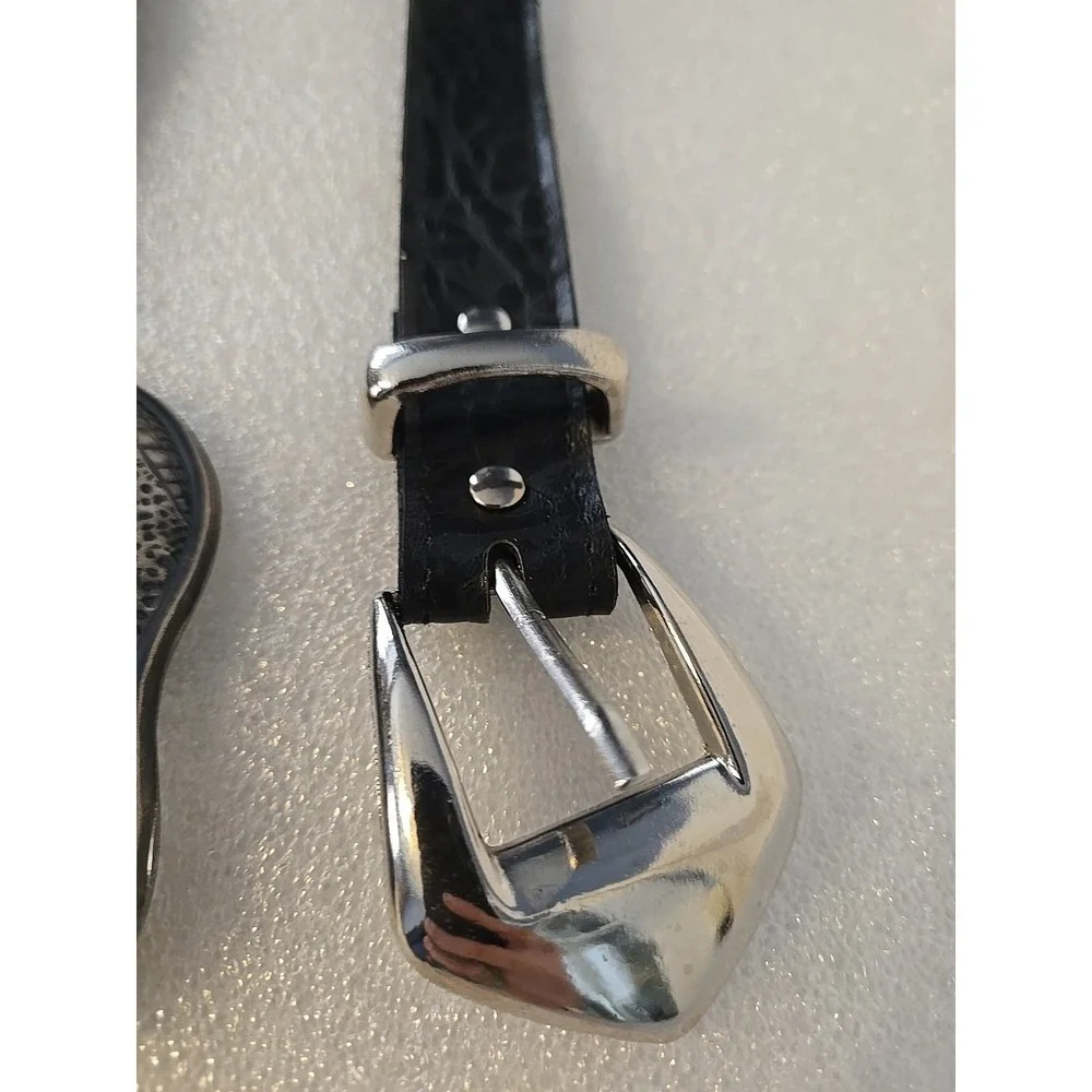 3 Vintage Leather Belts‎ Brown Size 34 Small